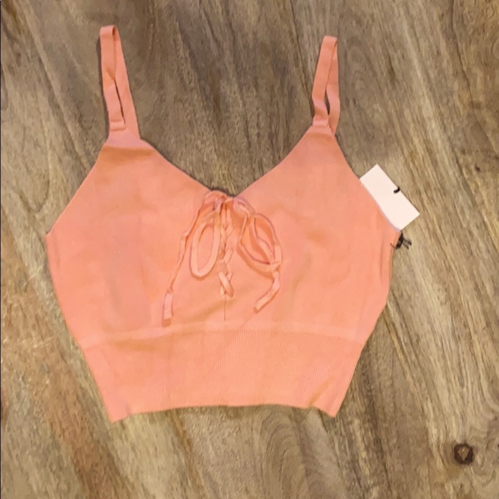 Melon Knit Cropped Tank Top